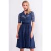 Midi Dirndl 65 cm dunkelblau Amalia 015427 ~ 36