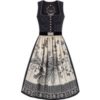 Midi Dirndl 70 cm schwarz creme Gloria 015481 ~ 32