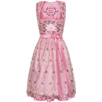Mini Dirndl 60cm altrosa-geblümt Agathe 130859 ~ 34