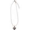 Collier mit Herzanhänger 000156 ~ rosa