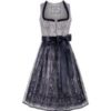 Midi Dirndl 70 cm grau metallic blau Joline 015942 ~ 34
