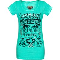 Trachtenshirt kurzarm mintgrün 'Gschmusi' Gerti 131606 ~ M