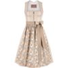 Midi Dirndl 70 cm creme taupe Annika 016169 ~ 34