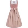Midi Dirndl 70 cm rosenholz altrosa Samt Sarah 016252 ~ 40