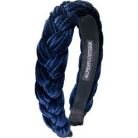 Samt Haarreif in Flechtoptik ~ blau