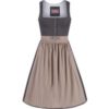 Midi Dirndl 70 cm anthrazit taupe Valerie 016553 ~ 44