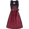 Midi Dirndl 70 cm schwarz dunkelrot Klara 016556 ~ 38