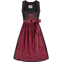 Midi Dirndl 70 cm schwarz dunkelrot Klara 016556 ~ 38