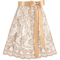 Dirndlschürze Spitze midi 70 cm gold 016566 ~ L