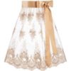 Dirndlschürze Spitze midi 65 cm taupe gold 016567 ~ L