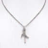 Collier altsilber Hirschgeweih 002947