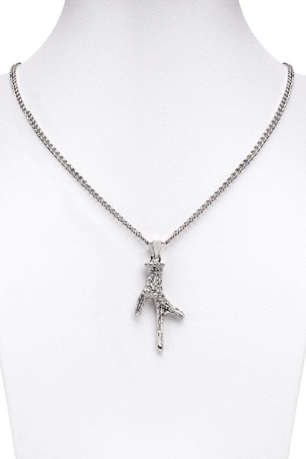 Collier altsilber Hirschgeweih 002947