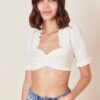 Dirndlbluse Classico V-Aussch.