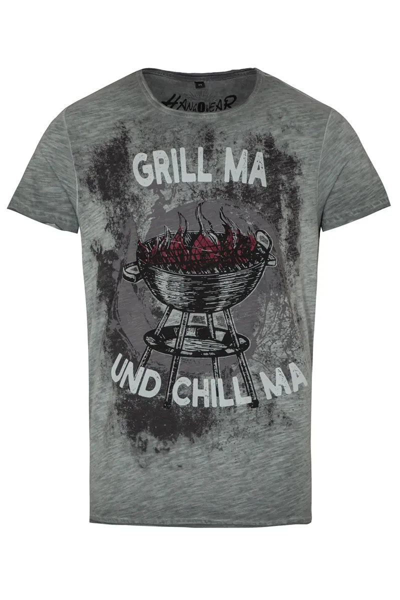 Trachtenshirt grau Grill ma und Chill ma 012939 ~ M