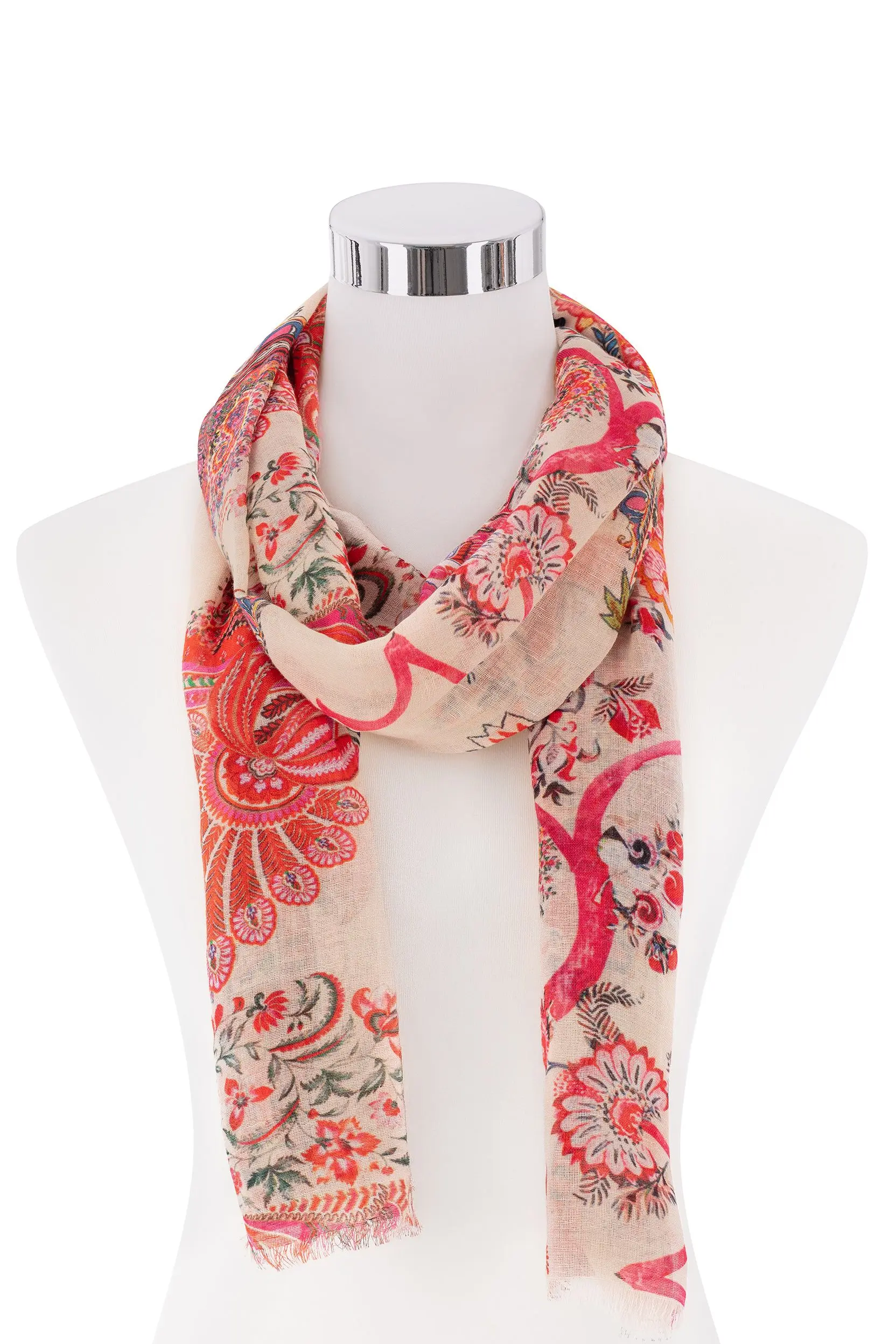 Trachtentuch mit Paisleymuster ~ natur