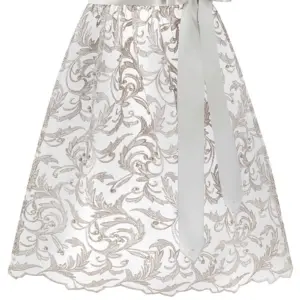 Dirndlschürze floral bestickt mit Perlen (65 cm) ~ S