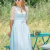 Dirndl RIMSTING (65 cm) babyblau ~ hellblau ~ 30