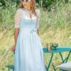 Dirndl RIMSTING (65 cm) babyblau ~ hellblau ~ 34