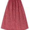 Dirndlschürze mit Rankenmuster (70 cm) ~ S ~ rot
