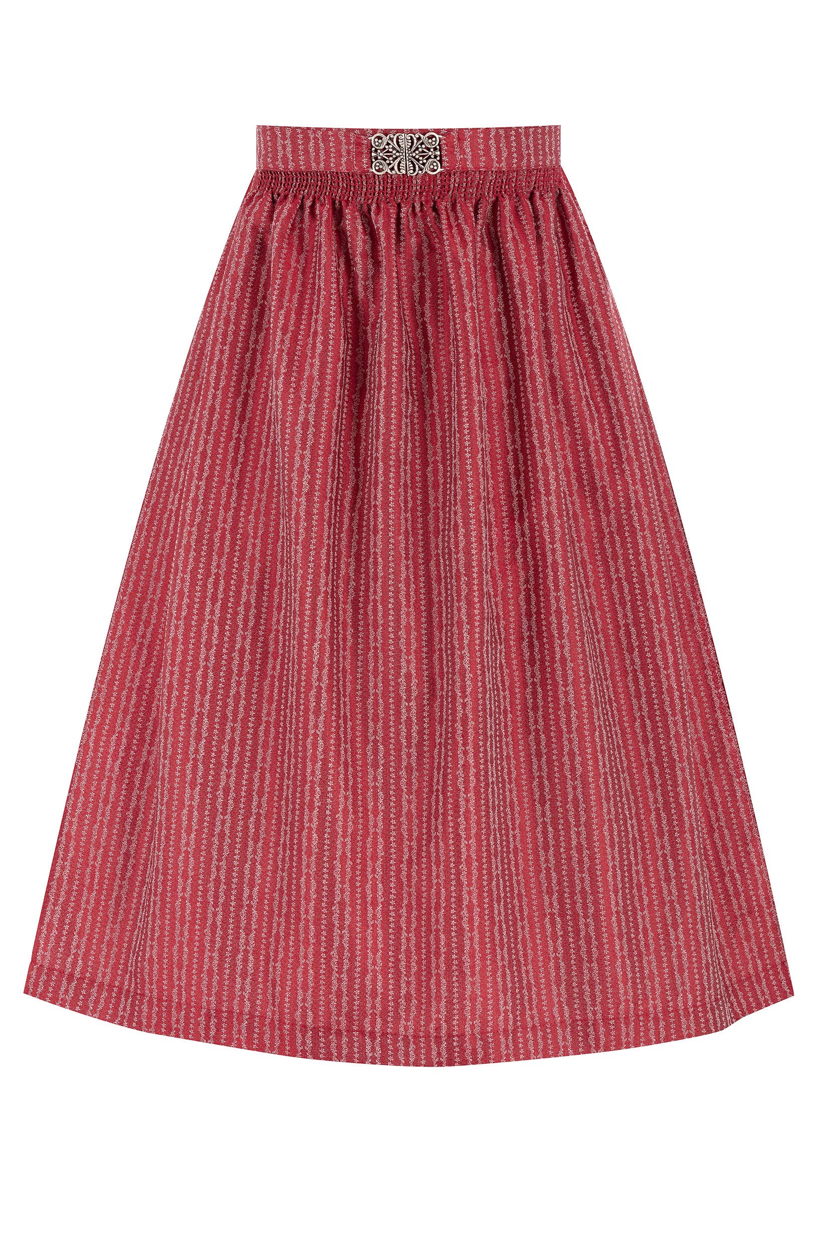 Dirndlschürze mit Rankenmuster (70 cm) ~ rot ~ S