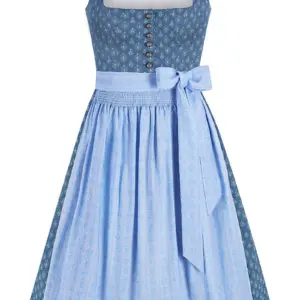 Midi Dirndl 65 cm blau hellblau Hilda 015072 ~ 38