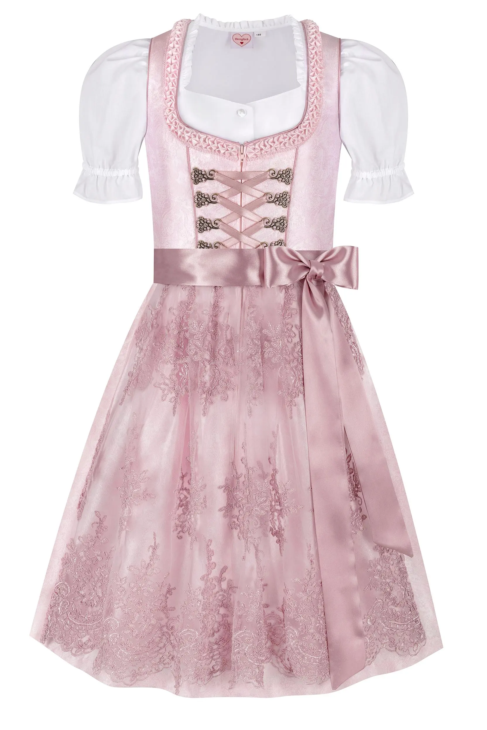 Kinderdirndl SOPHIE ~ altrosa ~ 134