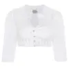 Dirndlbluse weiß mit Perle 011716 ~ 30