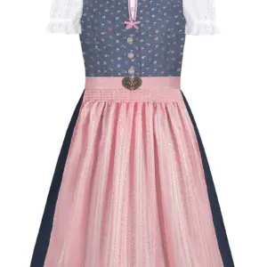 Kinder Dirndl blau altrosa Heidi 016603 ~ 92