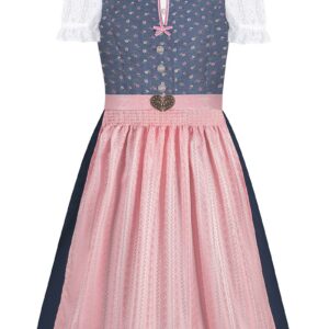 Kinder Dirndl blau altrosa Heidi 016603 ~ 92