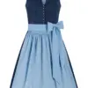 Mini Dirndl 60 cm dunkelblau hellblau Valentina 014423 ~ 36