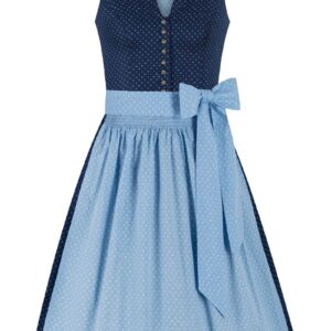 Mini Dirndl 60 cm dunkelblau hellblau Valentina 014423 ~ 36