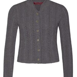 Trachten Strickjacke dunkelgrau Franzi 009529 ~ 32