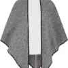 Poncho aus Viskose ~ grau