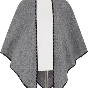 Poncho aus Viskose ~ grau