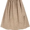 Dirndlschürze gestreift mit Rankenmuster (70 cm) ~ S ~ beige