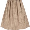 Dirndlschürze gestreift mit Rankenmuster (70 cm) ~ S ~ beige