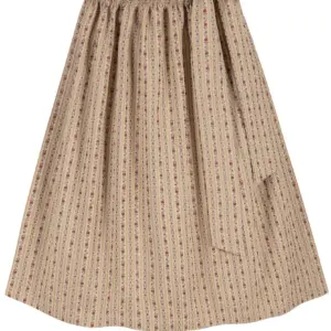 Dirndlschürze gestreift mit Rankenmuster (70 cm) ~ S ~ beige