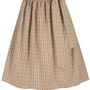 Dirndlschürze gestreift mit Rankenmuster (70 cm) ~ S ~ beige