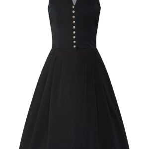 Midi Dirndl 65 cm Gastro schwarz Viona 006944 ~ 36