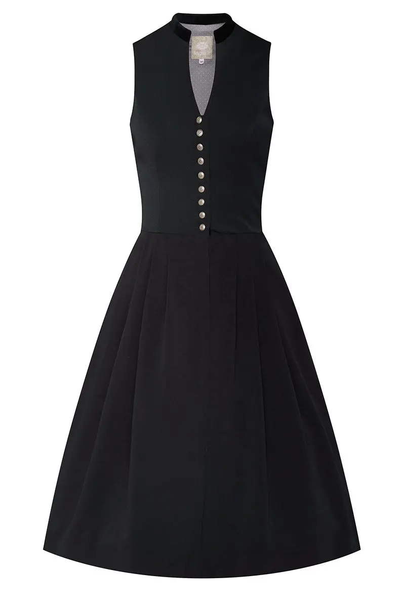 Midi Dirndl 65 cm Gastro schwarz Viona 006944 ~ 34