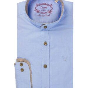 Trachtenhemd langarm hellblau Georg 008981 - slimfit ~ XS