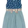 Kinder Trachtenkleid blau geblümt Linda 013490 ~ 86