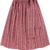 Dirndlschürze gestreift mit Rankenmuster (70 cm) ~ XL ~ rot