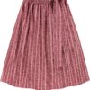 Dirndlschürze gestreift mit Rankenmuster (70 cm) ~ XL ~ rot