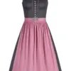 Midi Dirndl 65 cm grau altrosa Lena 010367 ~ 30