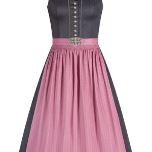 Midi Dirndl 65 cm grau altrosa Lena 010367 ~ 30