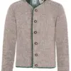Kinder Strickjacke hellbraun meliert grün Moritz 005104 ~ 86