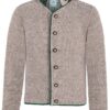 Kinder Strickjacke hellbraun meliert grün Moritz 005104 ~ 86