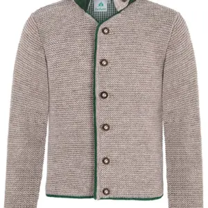 Kinder Strickjacke hellbraun meliert grün Moritz 005104 ~ 86