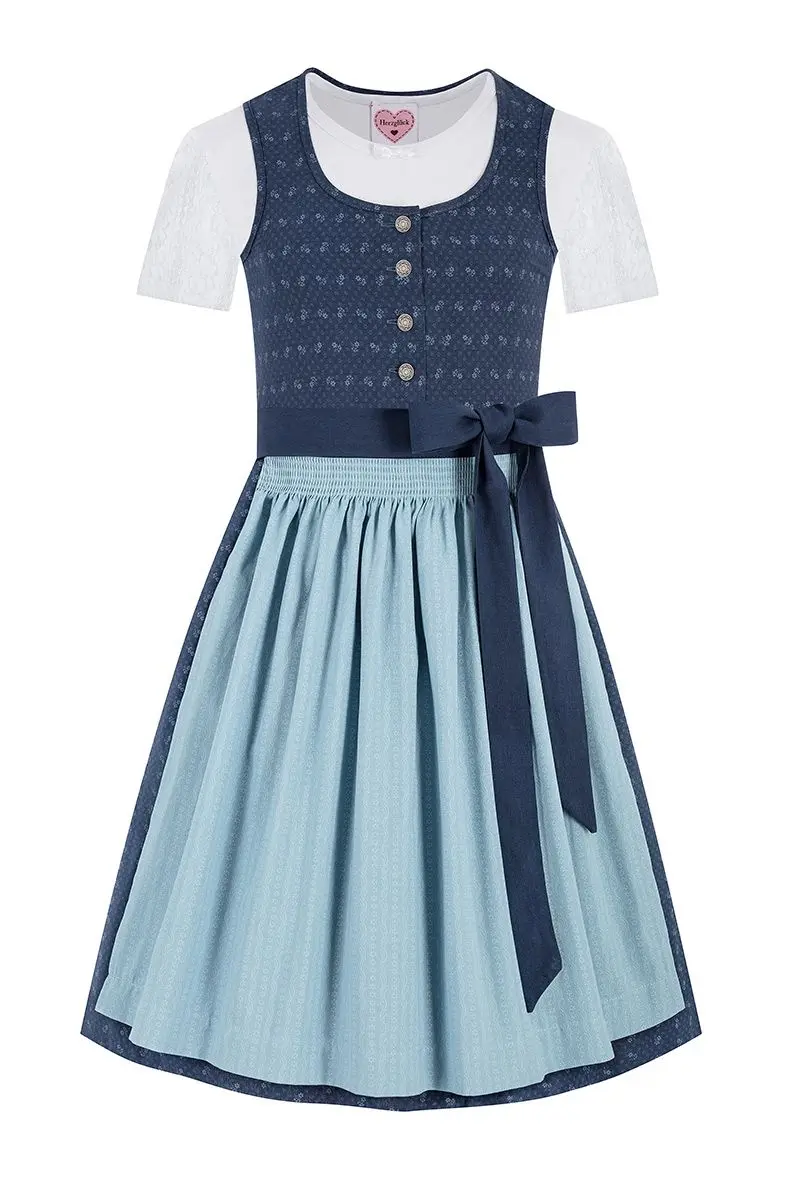 Kinder Dirndl blau hellblau Nina 014803 ~ 80